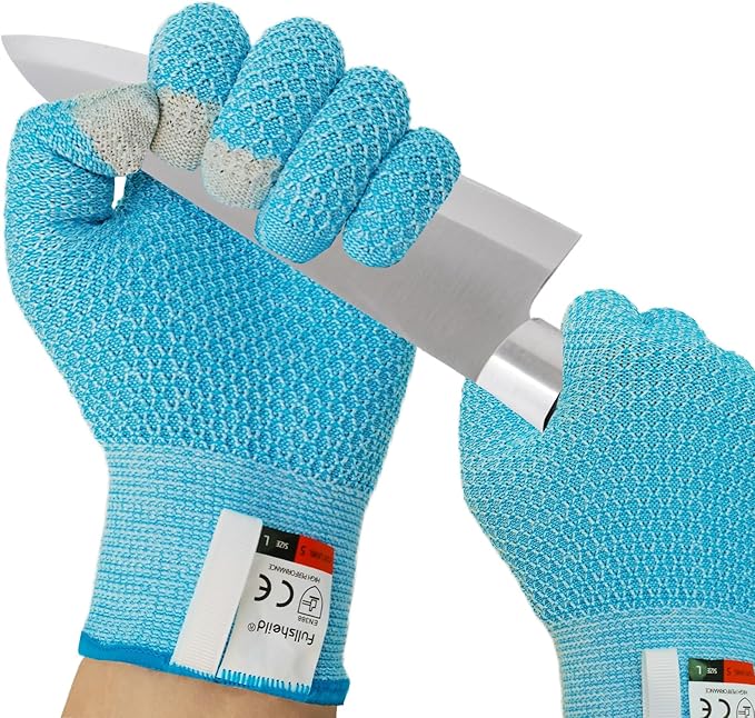 Fullsheild Cut Resistant Gloves Food Grade Level 5 Protection for Kitchen Anti Cut Gloves for Meat Cutting Woodworking
