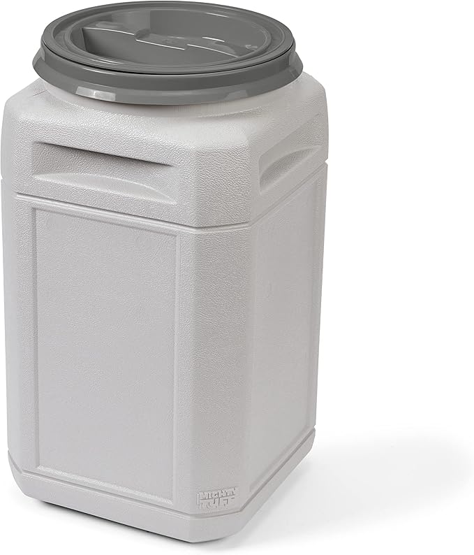 Mighty Tuff 13 Gallon/up to 54 Pound Pet Food Storage Container & 10 Gallon/up to 40 Pound Pet Food Storage Container with 1 Cup Measurement Scoop