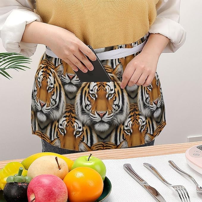 Unisex Half Waiter Waist Short Apron Waterproof Chef Works Waitress Aprons