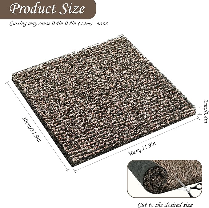 6 Pack Nesting Pads for Chicken Coop 12” x 12” Chicken Nesting Pads Washable Plastic Nesting Box Pads Chicken Coop Accessories for Chicken Hen Box Laying Eggs (Beige Brown)