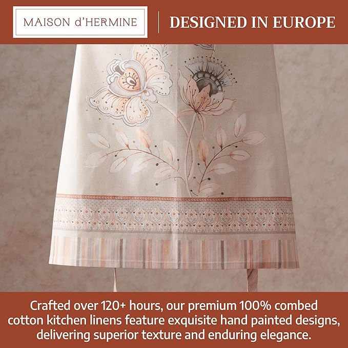 Maison d' Hermine 100% Cotton Apron for women with Pocket Kitchen Chef Apron for Men Cooking Easter Decorations