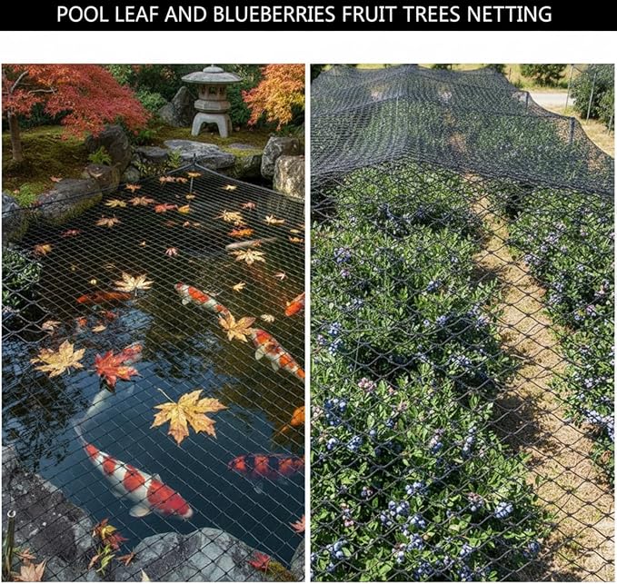 50 x 50 ft Aviary Bird Netting Chicken Netting Commercial Grade Heavy Duty Knotted 2 inch Mesh for Chicken Coops Poultry Blueberries Fruit Trees Net Aviary Gamefowl Garden