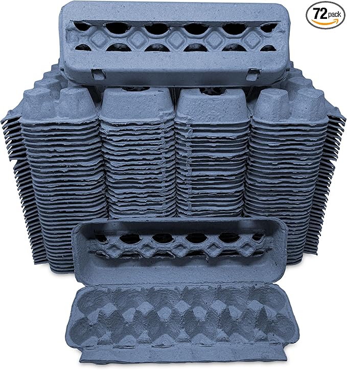 Cackle Hatchery Vented Paper Pulp Egg Cartons - Blue (72)