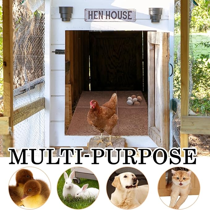 6 Pack Chicken Nesting Pads for Chicken Coop,12"x14" Plastic Nesting Pads for Chicken House,Reusable Washable Nesting Box Pads for Chicken Coop Bedding Use