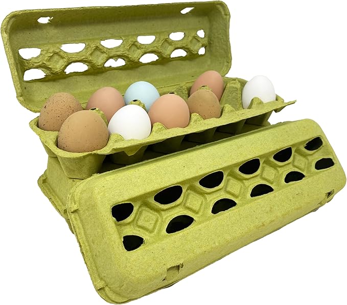 Pecking order Green Paper Pulp Egg Cartons - 50 Pack