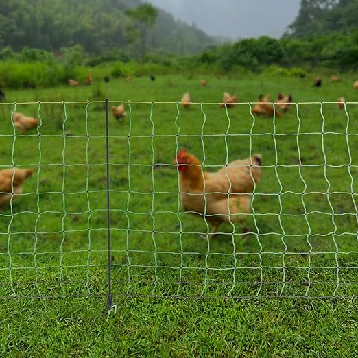 Electric Fence Netting,Portable Net Fencing Kit for Farms, Backyards and Ranches,Utility Portable Mesh for Goats, Sheep, Lambs, Deer, Hogs, Dogs