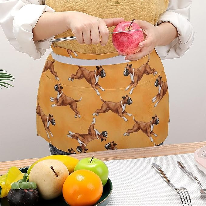Short 3 Pockets Waist Waiter Waitress Half Apron Waterproof Chef Aprons