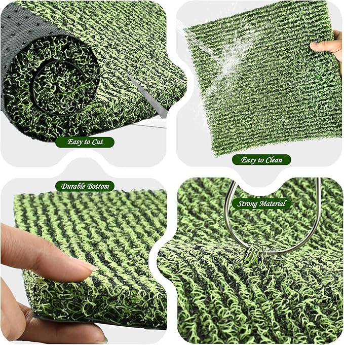 6 Pack Nesting Pads for Chicken Coop 12” x 12” Chicken Nesting Pads Washable Plastic Nesting Box Pads Chicken Coop Accessories for Chicken Hen Box Laying Eggs (Green)