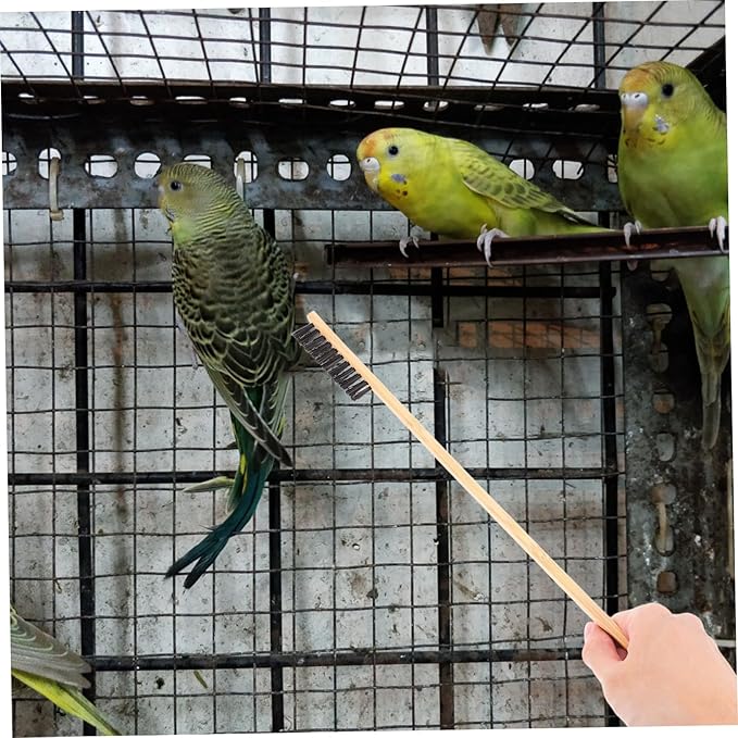 BESTonZON 2-Piece Bird Cage Cleaning Brush Set Droppings Shovel for Small Animal Cages for Parrots Rabbits and Chickens Household Cleaning Tools