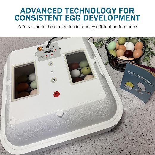 Incubator Warehouse HovaBator 2370 Starter Incubator Kit with Circulated Air Incubator - Egg Incubator with Automatic Egg Turner for Hatching Chicken - Goose, Duck, Turkey, Quail, Chicken Incubator