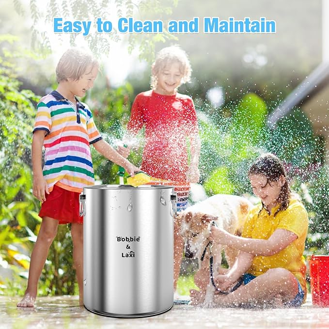 25 Lbs Large Stainless Steel Dog Food Storage Container with Lids Airtight to Keep Food Fresh, Metal Pet Food Bin Claw Handle Easy Clean & Use for Big Dog Multiple Pet, Long-Lasting Cat Food Storage