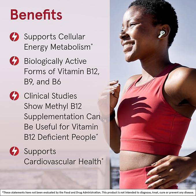 Jarrow Formulas Methyl B-12 & Methyl Folate, Bioactive Vitamin B9 and Vitamin B12 Supplement, Supports Cellular Energy Production, Healthy Brain Function & Metabolism, 60 Chewable Tablets, 60 Servings