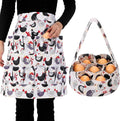 2 Pcs Egg Collecting Apron Chicken Egg Gathering Basket with 7 Pouches Holding Apron with 15 Pockets