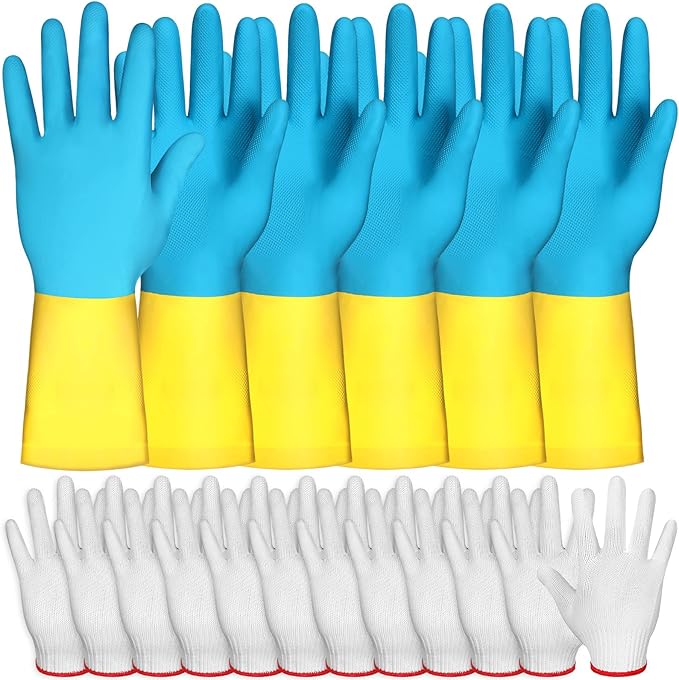 Wesiti 3 Pairs Meat Pulling Gloves Grilling Gloves with 6 Pairs Cotton Gloves Liner Reusable Heat Resistant BBQ Gloves Pork and Meat Shredding Gloves for Pork Chicken Hot food