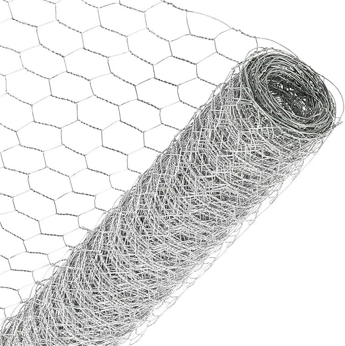 72 in x 50 ft, 2 inch Metal Mesh Pencing, Chicken Wire Fencing, Hexagonal Galvanized Poultry Wire Netting for Chicken, Duck, Goose, Rabbit Fencing