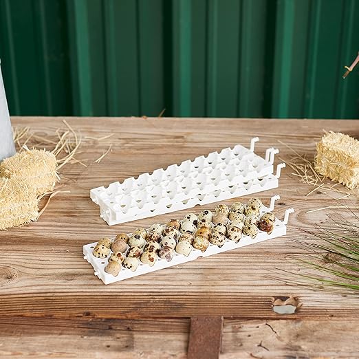 Farm Innovators 3400 Replacement Tray Rail for 120 Quail and Small Eggs (6 Pack) with 2450 Digital Circulated Air Incubator & Auto Egg Turner, White
