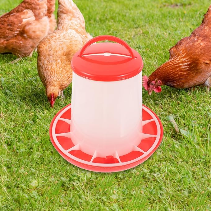Chicken Feeder Kit No Waste Plastic Poultry Feeder for Chicks Brooder Box