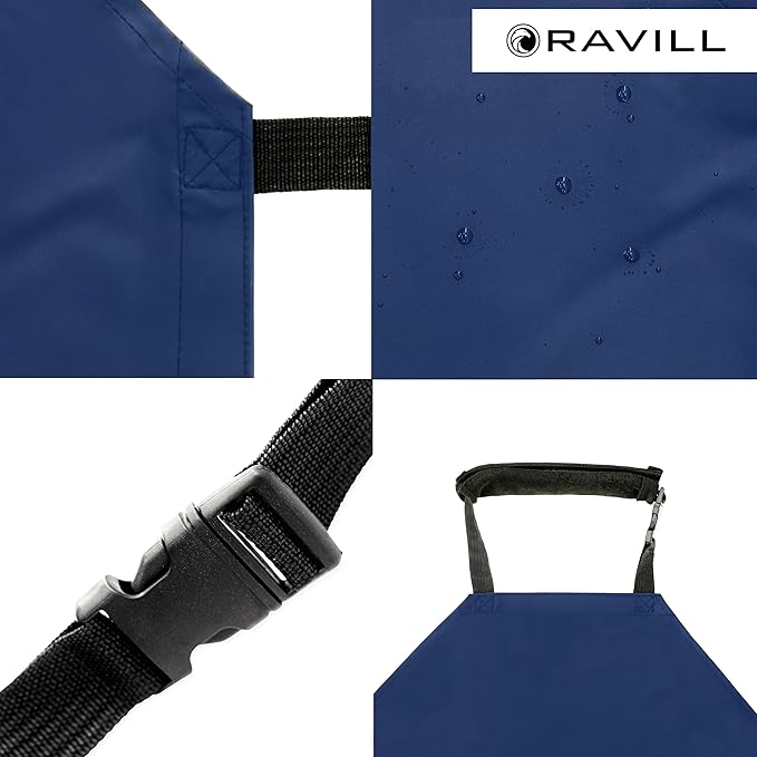 Waterproof Apron For Men and Women - 2 Pockets - 35" Long Multi Purpose Work Aprons for Dishwashing, Dog Grooming