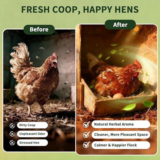 Chicken Nesting Herbs 16 oz – 11 Natural Dried Herb Blend with Marigold for Chicken Coop & Roost Refresh, Nesting Box & Dust Bath, Supports Natural Nesting Behavior