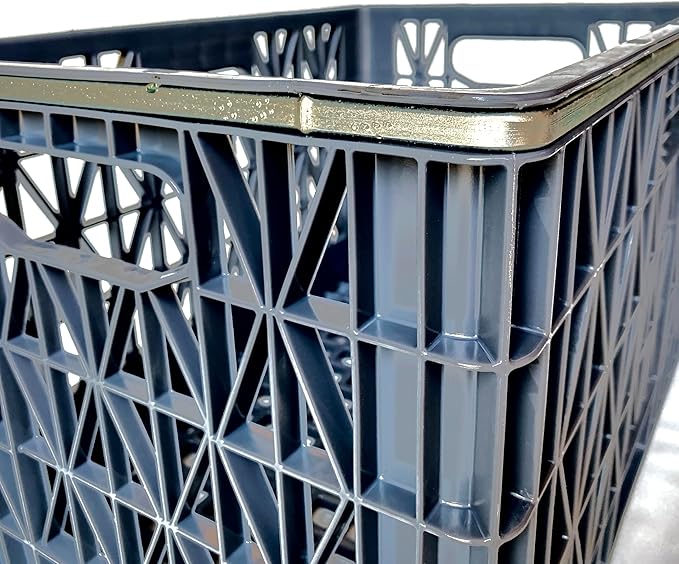 19" x 13" x 11.5" Heavy Duty Steel-Banded Milk Crate