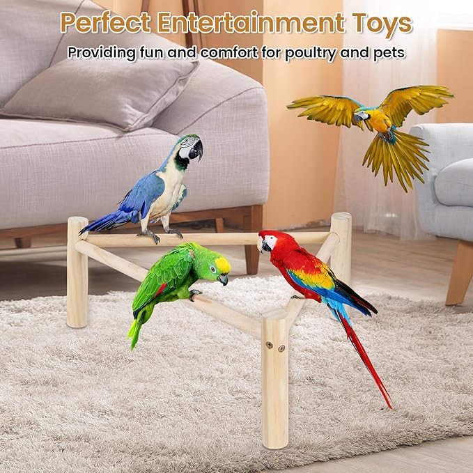 Chicken Strong Wooden Roosting Bar, Strong Roosting Bar for Brooder, Chick Wooden Perch 16.5 × 6.2 Inch Training Chicken Stand Toy for Bird Parrots Macaw