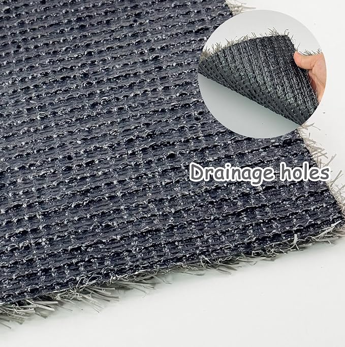 PINVNBY 6 Pcs Artificial Chicken Coop Nesting Pads,12"x12" Washable Chicken Nest Box Liners Hen Laying Mats Fake Grass Synthetic Turf Mat for Chicken Coop Pet Garden Lawn Indoor Outdoor(Gray)