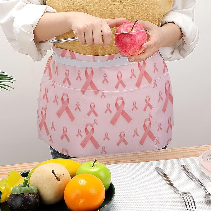 Short 3 Pockets Waist Waiter Waitress Half Apron Waterproof Chef Aprons