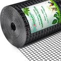 AMAGABELI GARDEN & HOME Black Hardware Cloth 1 x 1 inch 36inch x 50ft PVC Vinyl Coated Wire Mesh Roll Weld Wire Fence Chicken 16 Gauge Garden Fence Chicken Coop Wire Fencing Gopher Rabbit Tree Guard