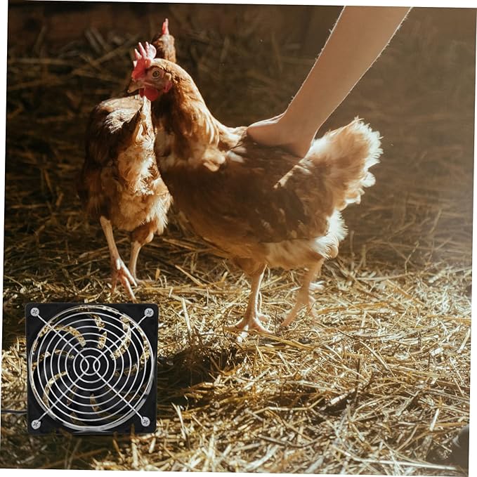 Yardwe 1set Solar Powered Fan for Chicken Coop and Greenhouse Small Exhaust Fan for Pet House Cooling Lightweight and Circulation