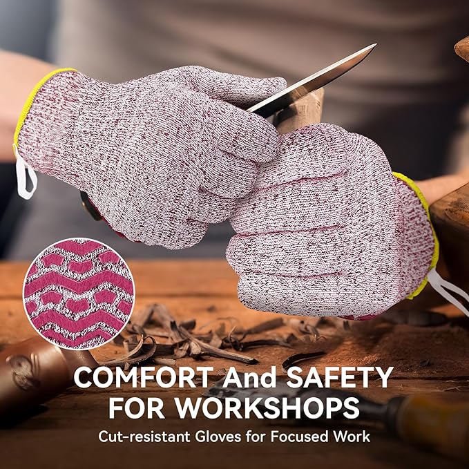 HandLove Cut Resistant Gloves, 100% Food Contact Safe, CE Level 5 Premium Protective Cutting Gloves