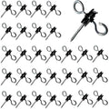 30 Pack Electric Fence Gate Handle Screw in Insulated Anchor Insulators with Double Hook / 2-Rings for Electric Fence Wood Post and Electric Fence Gate Livestock Fence Agricultural Fencing and Pasture
