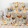 Chicken Gifts Blanket for Women Men | Farmhouse Decor for Chickens Lovers | Fall Gift for Couch/Bed/Living Room | 90"x120" for Families