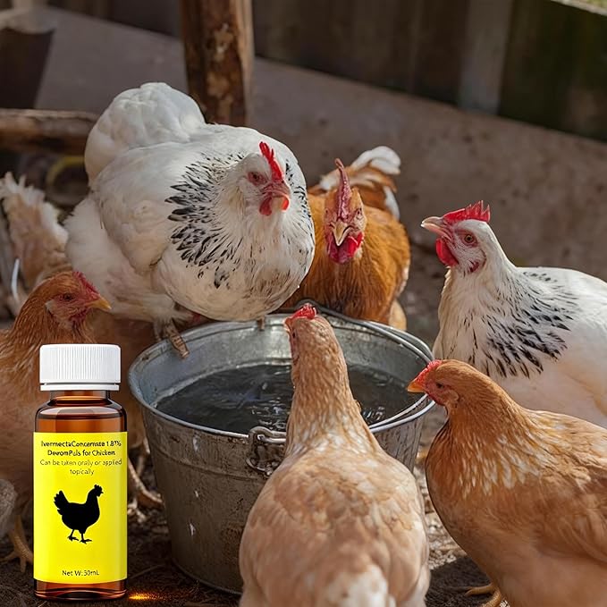 lvermect for Chickens, Chickens forDewormex, Suitable for Chickens, Ducks, and Geese, 30mL
