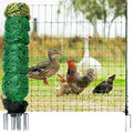 Poultry Netting Electric Fence, Electric Poultry Enclosure for Chickens, Ducks, Turkeys, 47.2" H x 164'L, PE Net Fencing Kit with Posts & Double-Spiked Stakes, Used in Backyards, Farms
