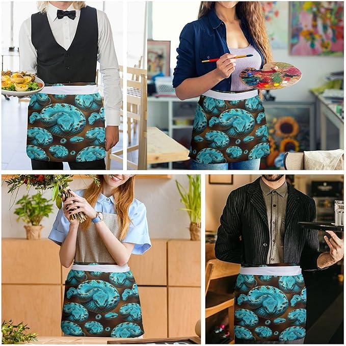 Server Waitress Waist Apron Cooking Kitchen Restaurant Aprons for Women Men