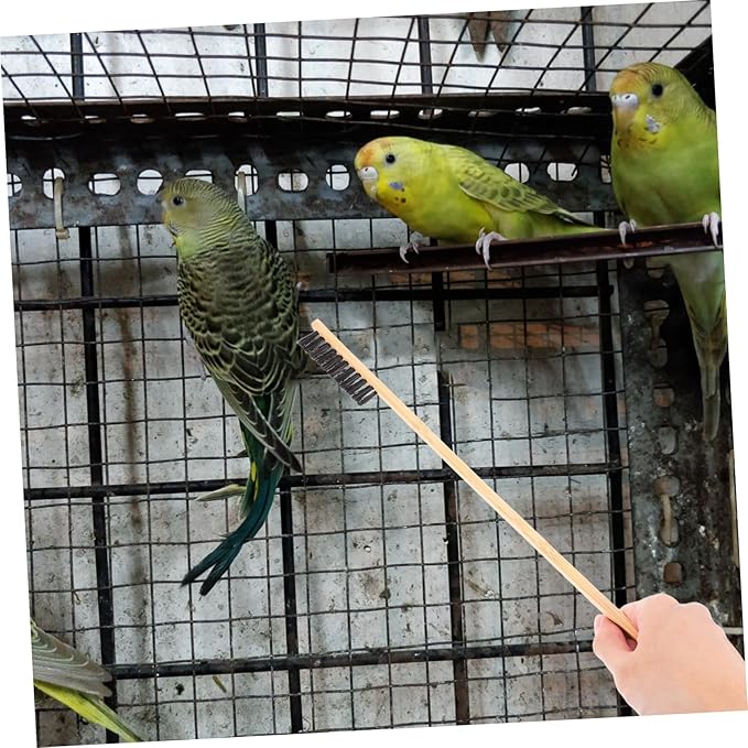 2pcs Bird Cage Cleaning Brush Set Bird Droppings Cleaner Brush Small Animal Cage Cleaner Household Cleaning Tools