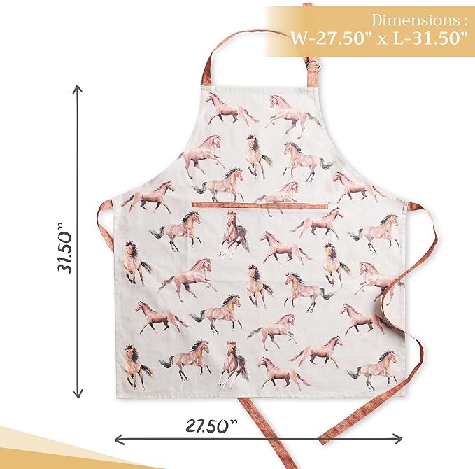 Maison d' Hermine 100% Cotton Apron for women with Pocket Kitchen Chef Apron for Men Cooking Easter Decorations