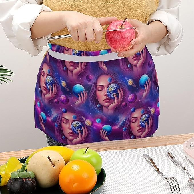 Server Waitress Waist Apron Cooking Kitchen Restaurant Aprons for Women Men