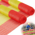 2 Rolls 3.3' x 164' Safety Snow Fence Net HDPE High Visibility Temporary Barrier Construction Netting Safety Warning Roadblock for Snow Fencing Garden Poultry Driveway (Red and Yellow)