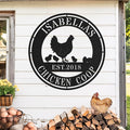 Customizable Chicken Coop Sign, Personalized Henhouse Wall Decor, Metal Farm Wall Art, Outdoor Gift for Urban Farmers, Custom Chicken House Name Sign