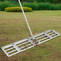 Lawn Leveling Rake Lawn Leveler, 48" x10” Stainless Steel 180° Rotating 6FT Long Handle, Heavy-Duty Landscape Rake Ergonomic Design, for Backyard Farm Garden Golf Course