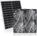 20W Solar Powered Exhaust Fan Kit with Solar Panel & 4-Pack High-Speed Brushless DC Fans, 2600RPM 9.8ft Cord, Waterproof for Greenhouses, Attic,Shed,Barn,Dog House