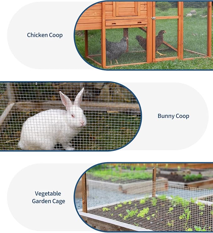 1/2 in 36 in x 100 ft Hardware Cloth, 19GA Chicken Wire Fencing,Galvanized Welded Wire Mesh Roll for Poultry Netting Cage, Chicken Coop