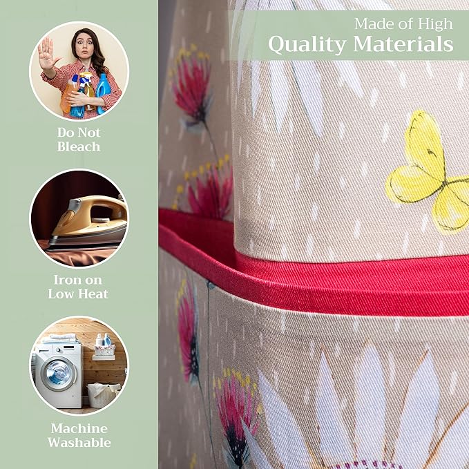 Maison d' Hermine 100% Cotton Apron for women with Pocket Kitchen Chef Apron for Men Cooking Easter Decorations