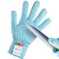 Cutting Gloves, 1 Pairs of Cut Resistant Gloves Food Grade, Cut Resistant Gloves for Kitchen, Oyster Shucking, Fish Fillet Processing, Carving Wood and Gardening(Small-Blue)