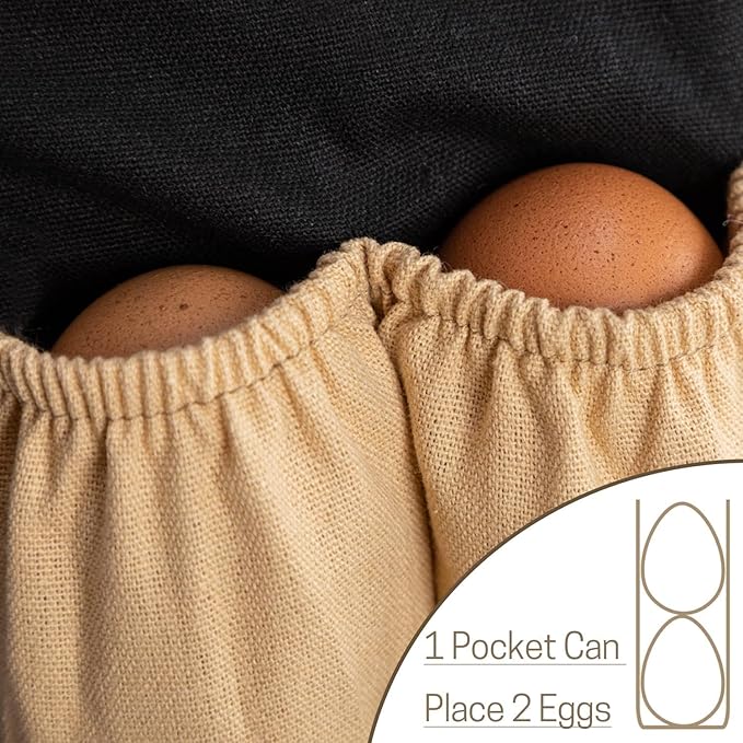 Aurya Kids Egg Collecting Apron - Chicken, Hen, Duck, Goose Gathering Holder for Children