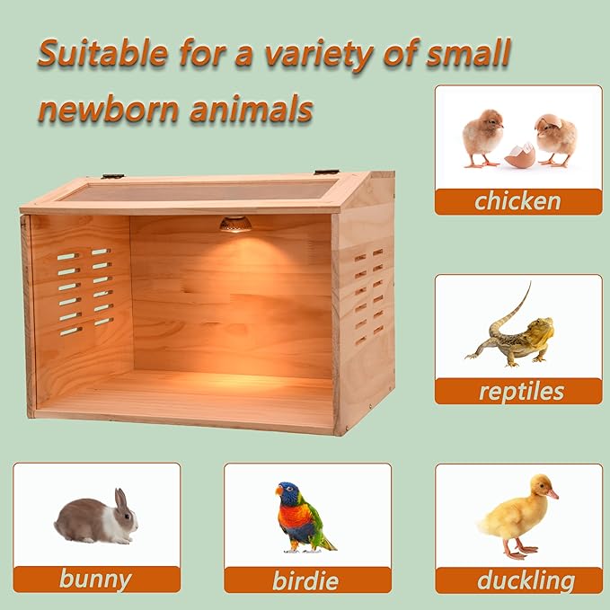 Brooder Box for Chicks, Chicken Brooder Box, Chicken Heater, Poultry Brooder with Heaters for Baby Chicks, Ducks, Quail Birds