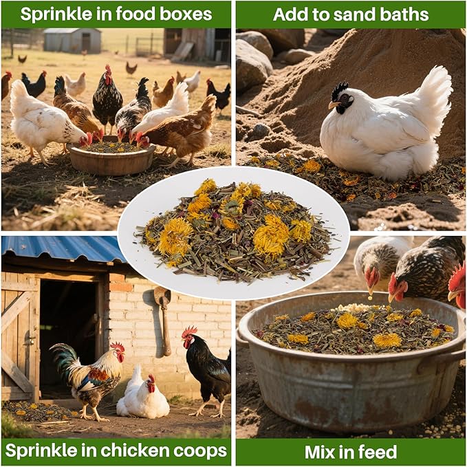 Chicken Nesting Herbs - 10oz Natural Dried Herb Blend for Coop Comfort,Egg Laying Hens,and Cozy Roosting,Nesting Box Pads and Winter Insulation,Bedding Supplies for Chicks (Pack of 2)