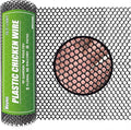 Black Plastic Chicken Wire Mesh Roll 15.7IN x 10FT, 500GSM Heavy Duty Hexagonal Fencing - Garden Netting for Poultry, Dog Rabbit Barrier, Floral Craft Wire, Easy to Cut Durable Mesh Fencing