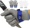 ANSI A9 Cut Resistant Glove,Stainless Steel Mesh Metal Glove,Food Grade for Kitchen Cooking, Butcher Meat Cutting, Oyster Shucking, Mandoline, Fishing,S,2 pcs
